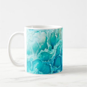 Mug Bleu créatif abstrait main peint arrière - plan, m