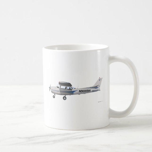 Mug Bleu de Cessna 172 Skyhawk (Droite)