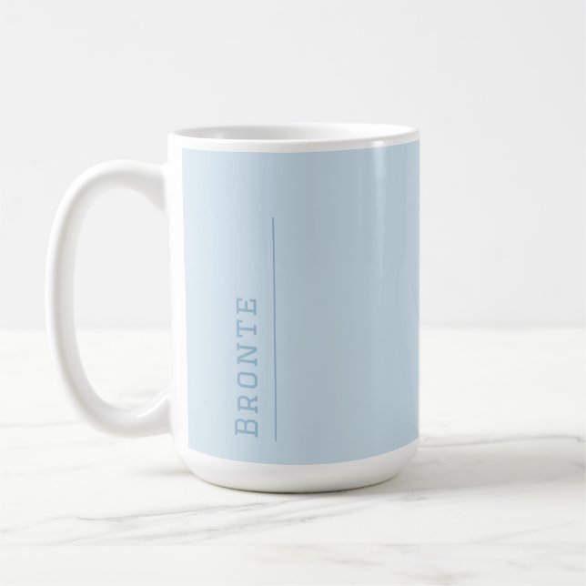 Mug Bleu de glace - monogramme de flux de couleur (Gauche)