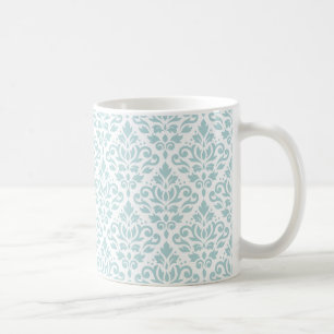 Mug Bleu d'oeufs de canard de motif de damassé de