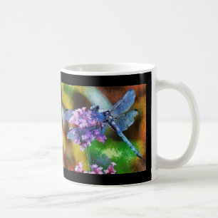 Mug Bleu dragonfly sur Garlic Dot Art sauvage