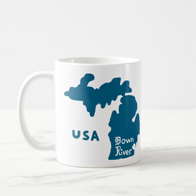 Mug Bleu du Michigan (Gauche)