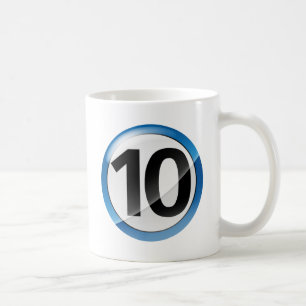 Mug Bleu du numéro 10