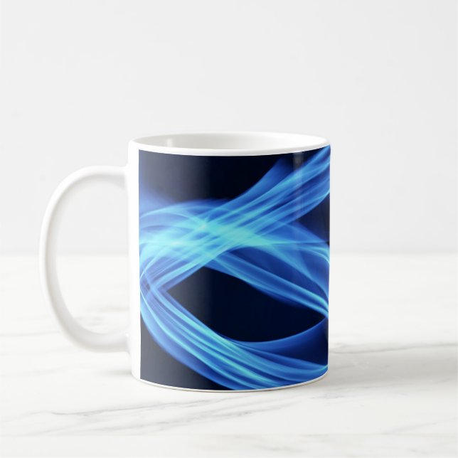 Mug Bleu Électrique Flux (Gauche)