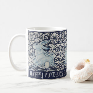 Mug Bleu et blanc Lapin lapin Mères Jour de Pâques C