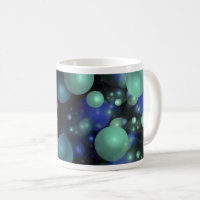 Bleu et vert 3 bulle dimensionnelle Abstrait