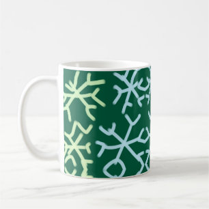 Mug Bleu gr flocons de neige Noël motif neige motif