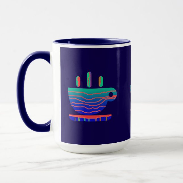Mug Bleu Gradient Coffee Breve (Gauche)