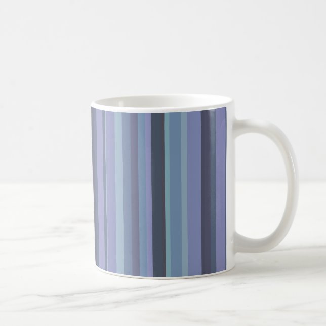 Mug Bleu-gris, bandes horizontales (Droite)
