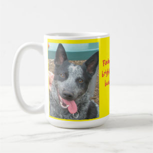 Mug Bleu hélier chien chien muette