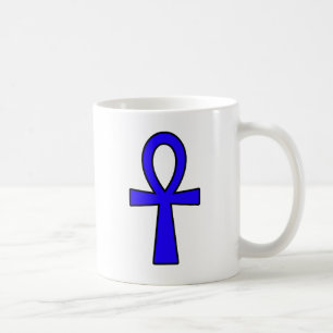 Mug Bleu hiéroglyphique égyptien de clé de la vie de