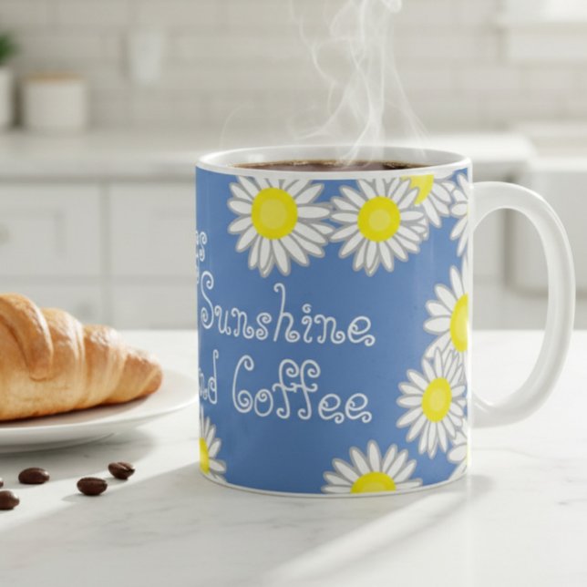 Mug Bleu Jaune et Blanc marmite de marmite dire (Créateur téléchargé)