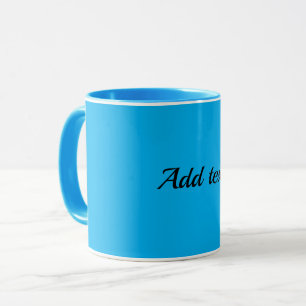 Mug bleu, MODÈLE de couleur bleu ciel, personnalisatio