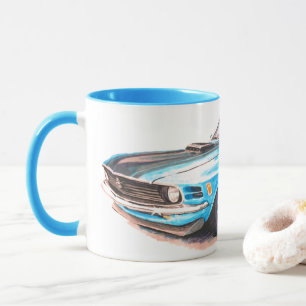 Mug bleu Mustang 1970