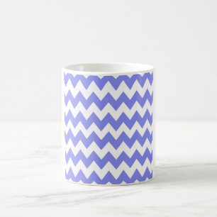 Mug Bleu Myosotis à Chevron – Zigzag Blanc Impeccable