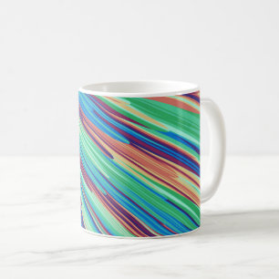 Mug Bleu orange Turquoise Abstrait
