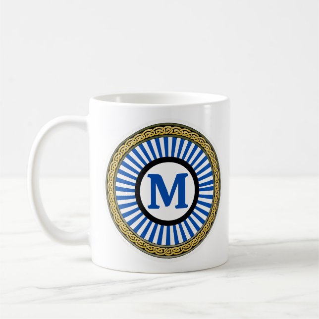 Mug - Bleu - Personnalisé - Ajouter Initial (Gauche)