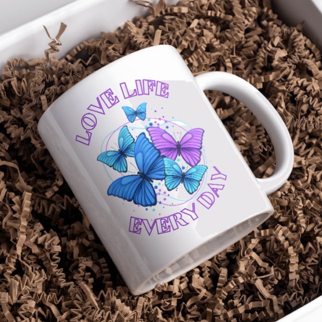 Mug Bleu pourpre Bright Flairflies modernes (Créateur téléchargé)