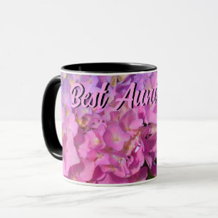Mug Bleu rose Hydrangeas rose fleurs pourpres meilleur
