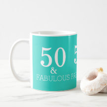 Bleu Turquoise Blanc 50 Et Fabuleux Anniversaire