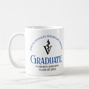 Mug Bleu Vétérinaire Diplôme sur mesure