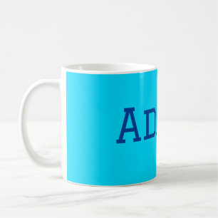 Mug Bleu violet ajouter un nom de texte retour à l'éco