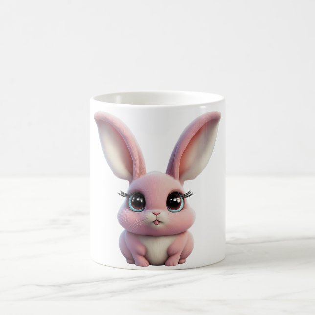 Mug Bliss de lapin rose adorable (Centre)