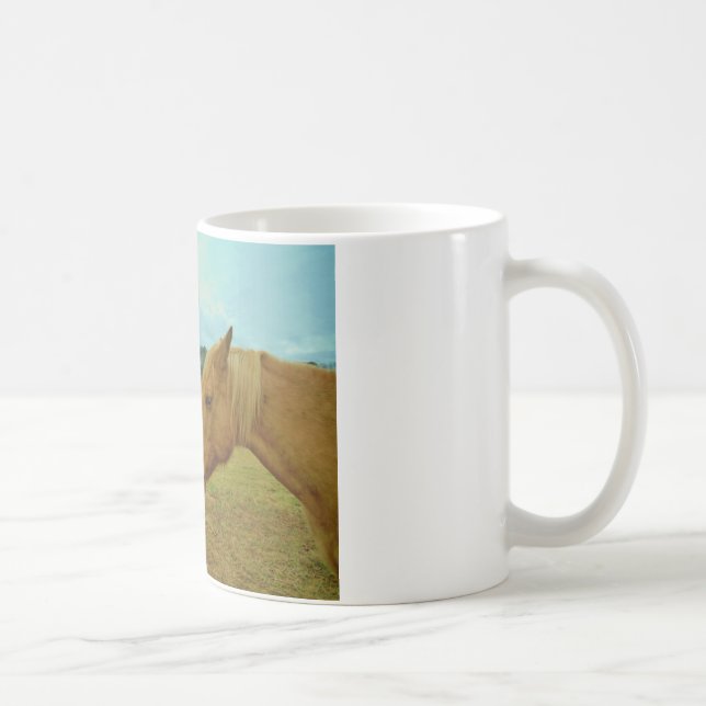Mug Blond Jaune cheval & Bunny de Pâques (Droite)