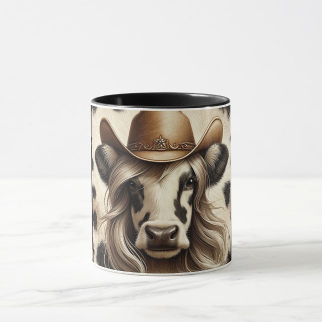 Mug Blonde Country Cow Girl Drôle (Centre)