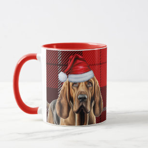 Mug Bloodhound Amoureux des chiens Rouge Fêtes Jour de