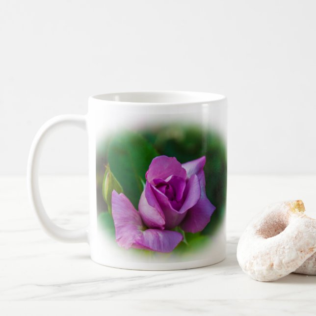 Mug Blossom Rose pourpre (Avec donut)