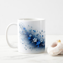 Mug Blue and White Floral Vine