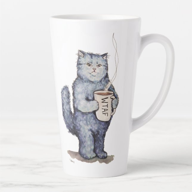 Mug Blue Cat WTAF (Droite)