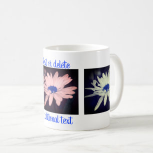 Mug Blue Daisy Floral Art Photographie personnalisée