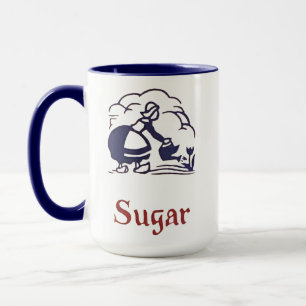 Mug Blue Delft Dutch Girl Sugar