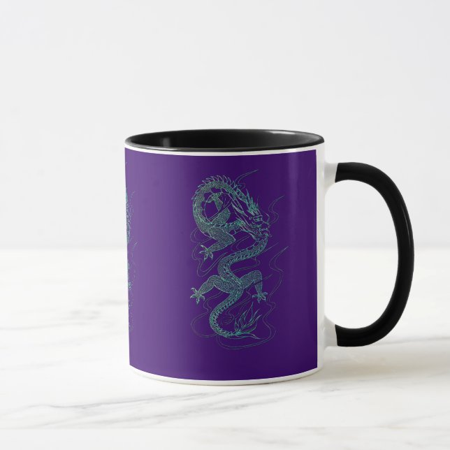 Mug Blue Dragon Asian Art Design (Droite)