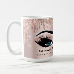 Mug Blue Eyelashes Rose Parties scintillant Drids de m
