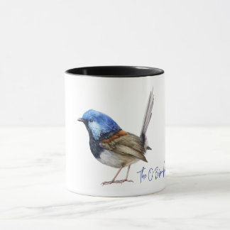 Mug Blue Finch Bird customisable 