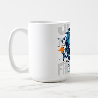 Mug Blue Flaming Skull Streetwear Design | Cyberpunk G