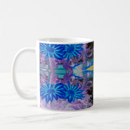 Mug blue flowers kaffeetasse