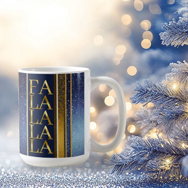 Mug Blue Gold Fa Noël La La Motif#27 ID1009 (Créateur téléchargé)