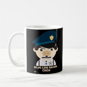 Mug "BLUE LINE BACON CREW" drôle de police