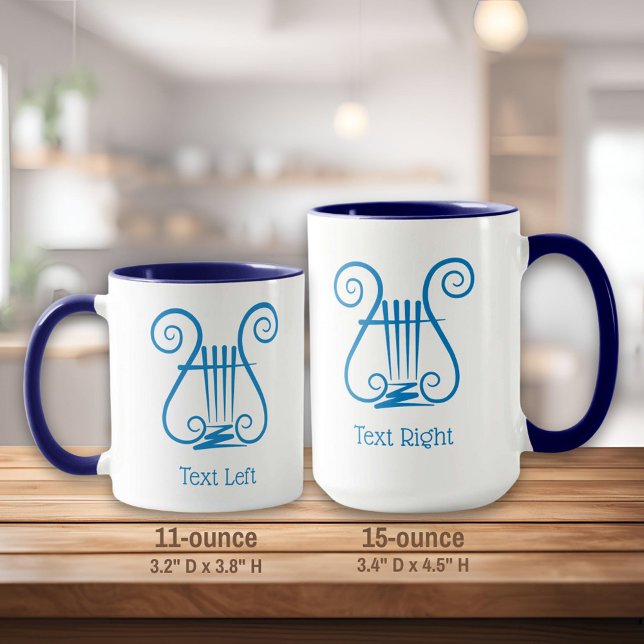 Mug Blue Lyre (Créateur téléchargé)