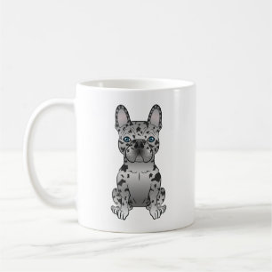 Mug Blue Merle French Bulldog / Frenchie Cartoon Chien