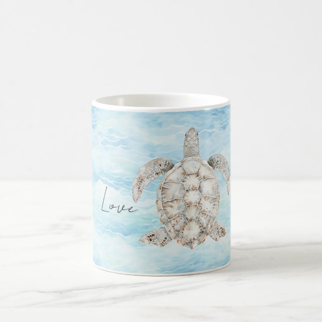Mug Blue Ocean Sea Turtle (Centre)