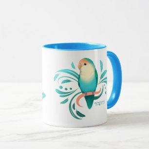 Mug Blue Peach Faced Lovebird