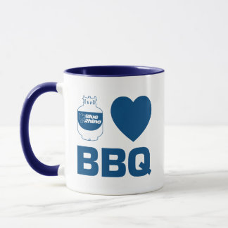 Mug Blue Rhino "I Heart BBQ"