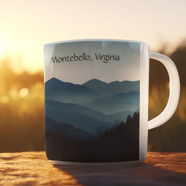 Mug Blue Ridge Mountains, Montebello personnalisable (Créateur téléchargé)