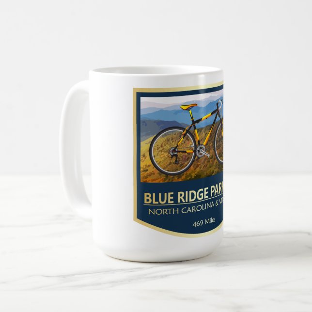 Mug Blue Ridge Parkway (bike2) (Devant gauche)