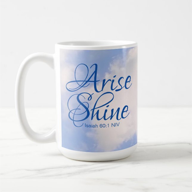Mug Blue Sky Inspirational Lever et brillant Verse de  (Gauche)